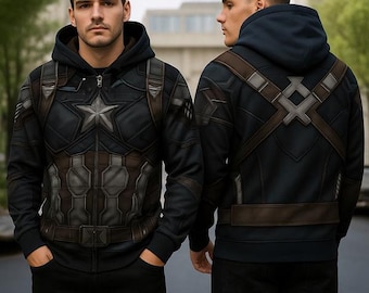 Sudadera con capucha del Soldado de Invierno, Capitán América, disfraz de Soldado de Invierno, camiseta con capucha, fiesta de Halloween 2025, camiseta grupal a juego de Halloween