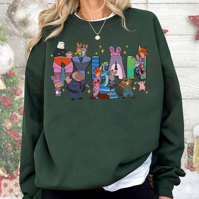 Chemise personnalisée Zootopie Disneyland Chemise anniversaire Zootopie personnalisée Chemise film Zootopie 2 Chemise Judy Hopps T-shirt assorti Disneyland famille image 3