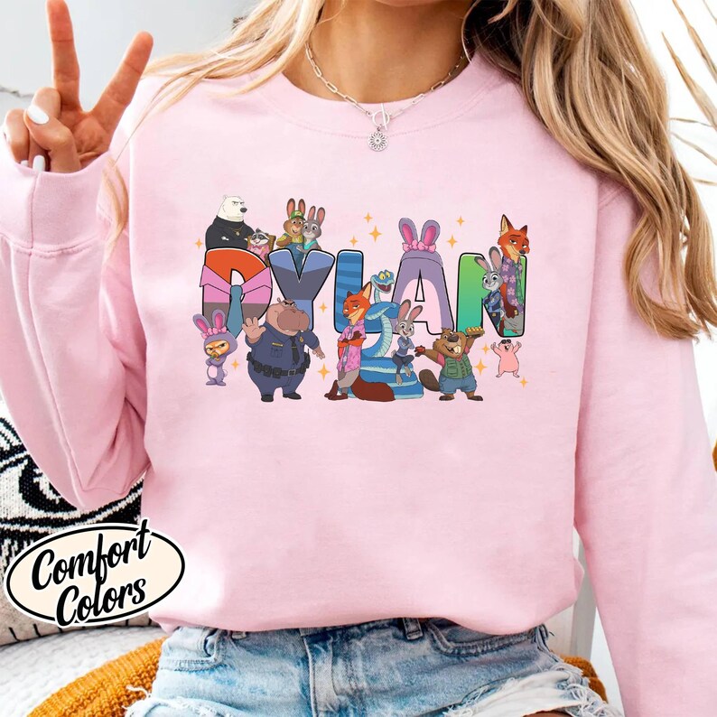 Chemise personnalisée Zootopie Disneyland Chemise anniversaire Zootopie personnalisée Chemise film Zootopie 2 Chemise Judy Hopps T-shirt assorti Disneyland famille image 2