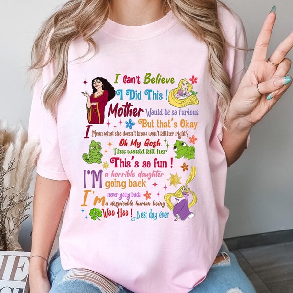 Rapunzel Princess And Mother Gothel Shirt, Tangled Rapunzel Shirt, Mother Knows Best, Disneyland Princess Shirt, Mothers Day Shirt, Mom Gift