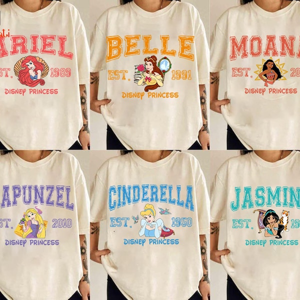 Disneyland Princess Shirt, Ariel Belle Snow White Sweatshirt, Girls Trip Tee, Disneyland Vacation Shirt, Princess Matching Shirt