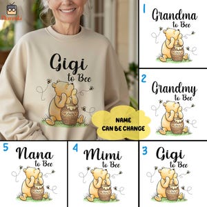 Winnie The Pooh Grandma To Bee Shirt, Pooh Bear Nana Shirt, Grandpooh Shirt, Mama Bear Shirt, New Grandma Gift, Pregnancy Announcement