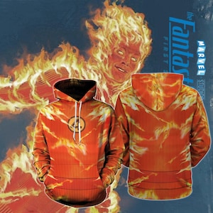 Jonny Storm Fantastic Four Sweatshirt Hoodie, Fantastic Four First Steps Shirt, Fantastic Four Costume, Reed Richards Human Torch Shirt