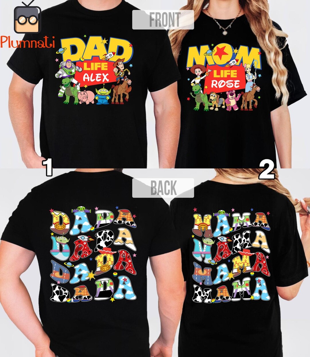 Toy Story Dad Mom Matching Shirt, Toy Story Dad Life Shirt, Toy Story ...