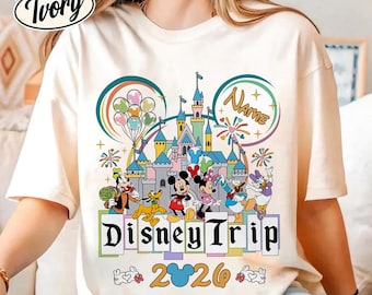 Personalized Disneyland Family Vacation 2026 Shirt DisneyTrip 2026 Shirt Custom 2026 Disneyword Shirt Family Matching Vacation Trip Tee 17