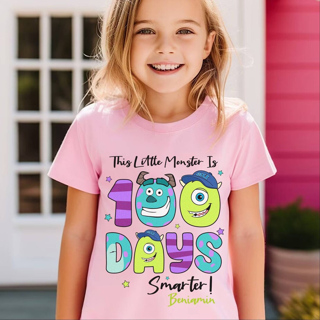Personalized Monster Inc 100 Days of School Shirt, the Little Monster ...