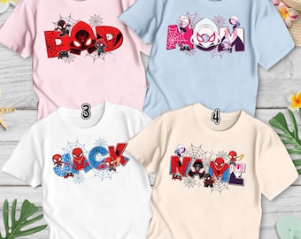 Camiseta personalizada de Spidey y sus increíbles amigos, camiseta con nombre personalizado de Spiderman con temática de héroe, camiseta para fiesta de héroes, camiseta de cumpleaños de Spidey para niños pequeños