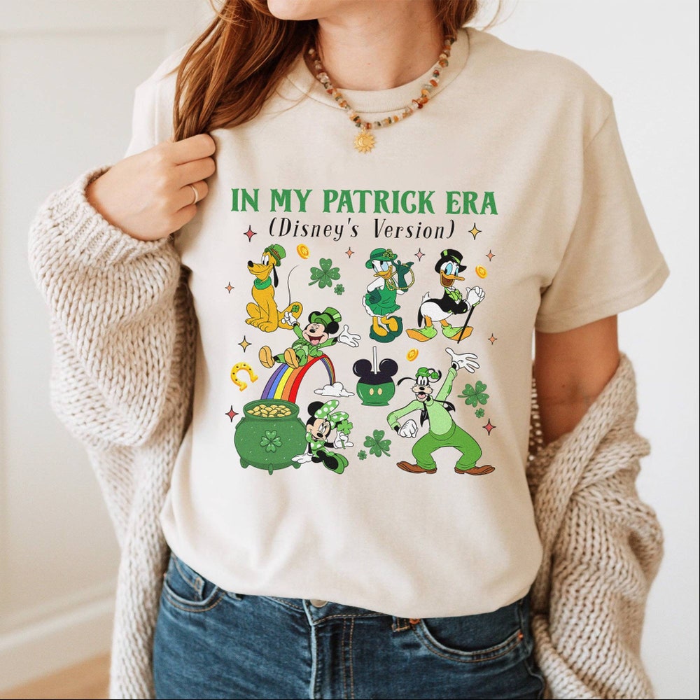 Disneyland In My Patrick Era Shirt, Mickey & Friends Patricks Day Shirt, Happy St. Patrick'S Day Shirt, Disneyland Shamrock Patrick Day Tee Teeshirtsummer