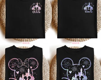 Camisetas personalizadas de Disneyland Family 2026, camisetas de vacaciones familiares de Disneyland 2026, camiseta de Mickey Minnie de DisneyWorld 2026, camiseta de pareja de Disneyland 11