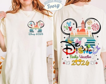 Maglietta DisneyTrip 2026 Maglietta Vacanza in famiglia a Disneyland 2026 Maglietta di gruppo Topolino e amici Maglietta coordinata per viaggio in famiglia Maglietta Disneyword 2026 15