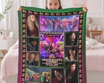 Retro Descendants Zombies Worlds Collide Tour Blanket, Descendants