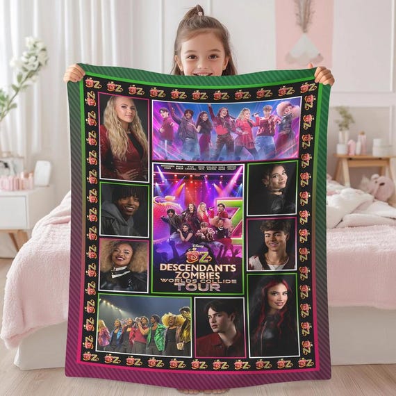 DESCENDANT TAPIS BLANKET ディセンダント ブランケット Descendants Zombies World Collide Tour Blanket, Descendants the