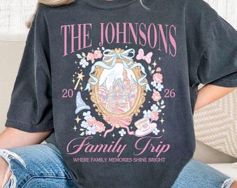 Camiseta con lazo Castle Coquette, camiseta de la mamá más feliz del mundo, camiseta de Disneyalnd Mama, regalo del Día de la Madre para mamá, camiseta de viaje familiar a Disneyland -4