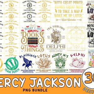 Percy Jackson 30 Design Bundle Png | Percy Jackson the Olympians Png | Greek Mythology Camp Half Blood Png Digital Download