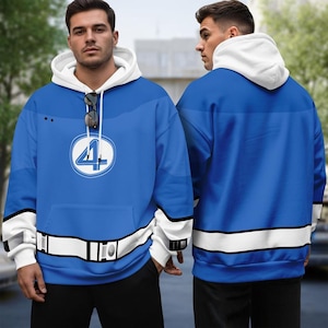 Fantastic Four Costume Sweatshirt Hoodie, Fantastic Four First Steps Shirt, Reed Richards Doctor Doom Tee, Mcu Fan Gifts Halloween Party