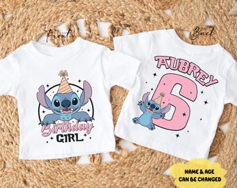 Comfort Colors® Disneyworld Stitch Birthday Shirt, Disneyland Birthday Boy Girl Shirt, Stitch Birthday Shirt, Lilo and Stitch Birthday Shirt