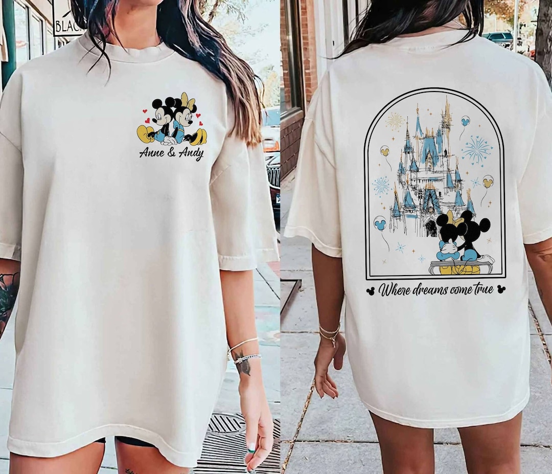 Retro Disneyworld Mickey Minnie Valentine Shirt, Where Dreams Come True ...