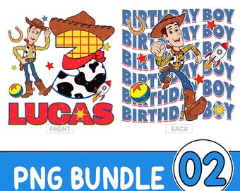 Gepersonaliseerde Woody-verjaardagsjongen png, Disneyland Toy Story-verjaardagsfeestje meisje png, Toy Story-themafeest, bijpassende familieverjaardag png