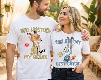 Disneyland Zootopia Couple Shirt Judy Hopps And Nick Wilde Shirt Nick and Judy Valentine Day Tee Disneyland Couple Matching Trip 2026 Shirt