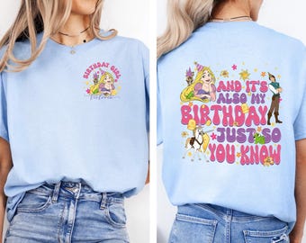 Personalized Disneyland Rapunzel Princess Birthday Shirt, Disneyland Tangled Birthday Shirt, Disneyland Birthday Trip, Magic Kingdom Shirt