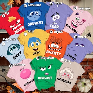 Inside Out Costume Halloween Matching Shirt Inside Out Teacher Costume Inside Out Family Group Shirt Disneyland Halloween Party T-Shirt