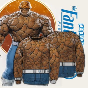 Ben Grimm Fantastic Four Sweatshirt Hoodie, The Thing Fantastic 4 Costume, Fantastic Four First Step Shirt, Superhero Costume Mcu Fan Gift
