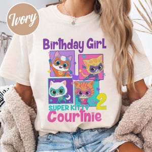 Superkitties Birthday Shirt, Superkitties Pounce Birthday Girl Tee, Superkitties Bitsy Ginny Sparks Shirt, Disneyland Birthday Shirt