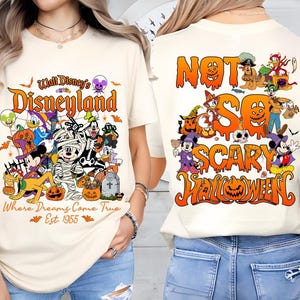 Disneyland Mickey And Friends Halloween Shirt, Mickey Not So Scary Halloween Party Shirt, Disneyland Halloween 2025 Shirt Family Trip Shirt