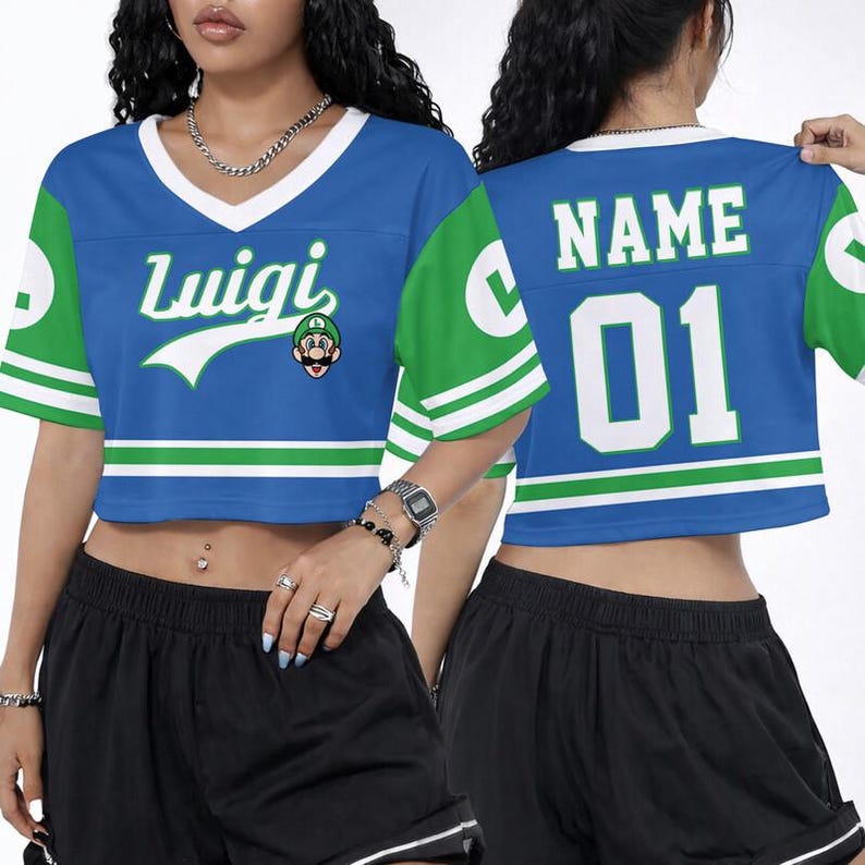 Maillot de football Super Mario Croptop, maillot de football Disneyland Luigi, chemise du film Mario Galaxy, chemise Epic Universe Mario Group -2 image 1