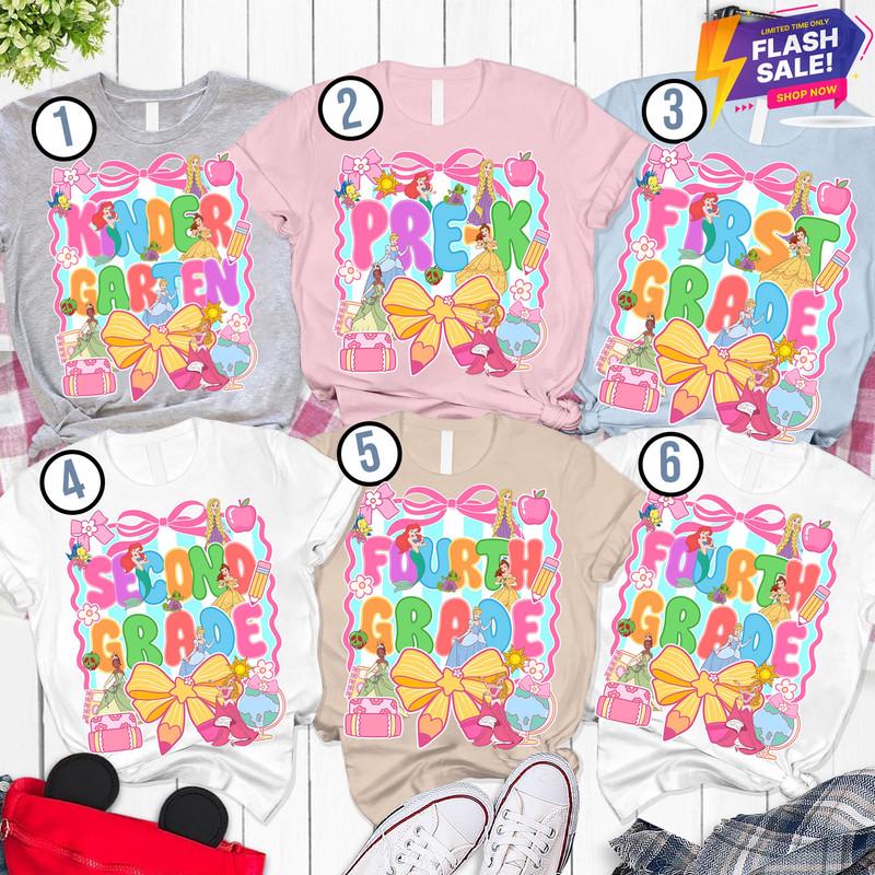 Comfort Colors® Teacher 1st Day Of School Shirt, Back To School Shirt, Disneyland Princess Coquette Shirt Teacher Kindergarten Shirt