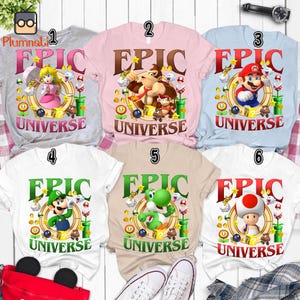 Mario Universal Epic Universe Shirt, Super Mario Epic Universe Shirt, Orlando Park Epic Universe Shirts, Universal Studios Family Trip Shirt