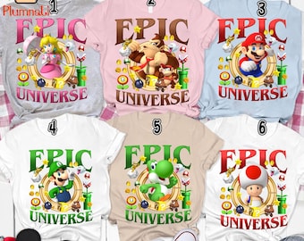 Mario Universal Epic Universe T-Shirt, Super Mario Epic Universe T-Shirt, Super Mario Epic Universe T-Shirt, Universal Studios Familie Reise Shirt
