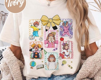 Comfort kleuren Junie B Jones terug naar school leraar shirt, leraar kinderen boek shirt kleuterschool shirt, shirt leraar leven, leraar cadeau