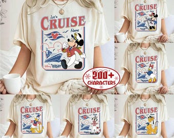Personalized Disneyland Cruise Line Shirt, Mickey And Friends Cruise Tee, Let's Cruise Shirt, Disneyland Matching Family Cruise Trip Shirt
