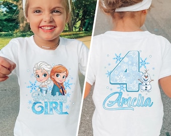 Elsa Anna Frozen Birthday Shirt, Frozen Family Birthday Shirt, Elsa Birthday Shirt,  Birthday Girl Shirt, Disneyland Princess Elsa