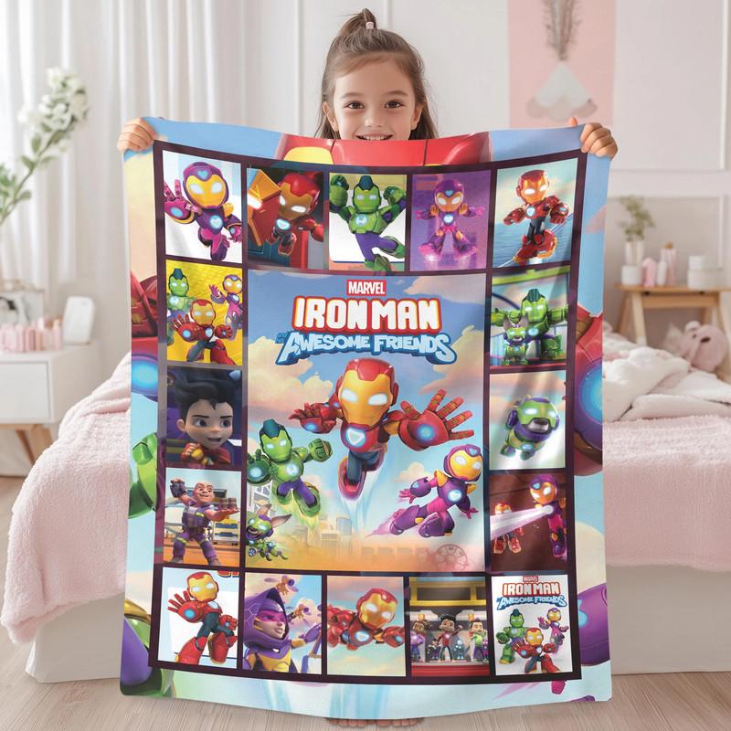 Iron Man and His Awesome Friends Blanket, Iron Man Blanket Quilt