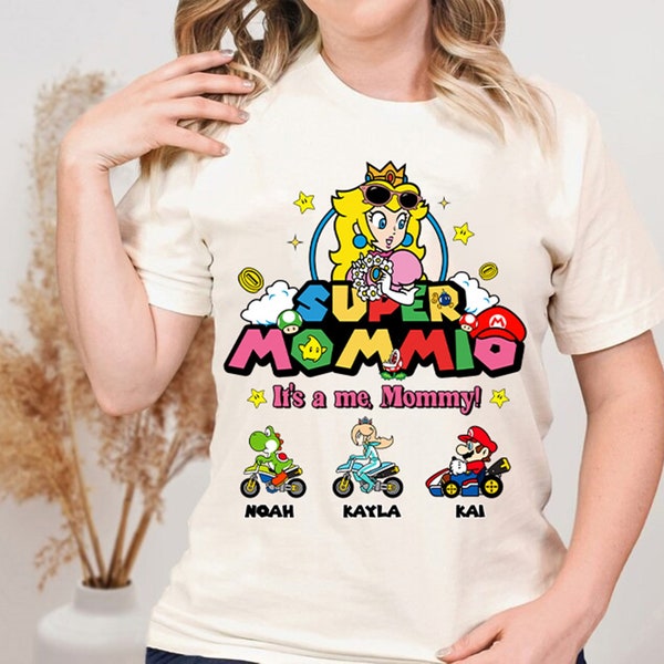Personalized Super Mommio Shirt, Mario Super Mom Shirt, Mario Princess Peach Shirt, Mario Family Shirt, Mario Mom GiftMothers Day Shirt