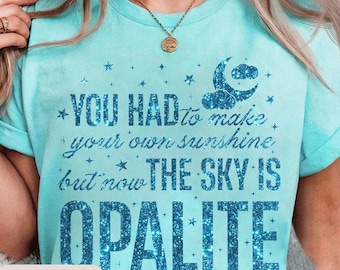 Camiseta Opalite Showgirl Comfort Colors, camiseta "Pero ahora el cielo es Opalite", camiseta "Bailando en la luz", camiseta a juego del grupo de fans de Showgirl 10