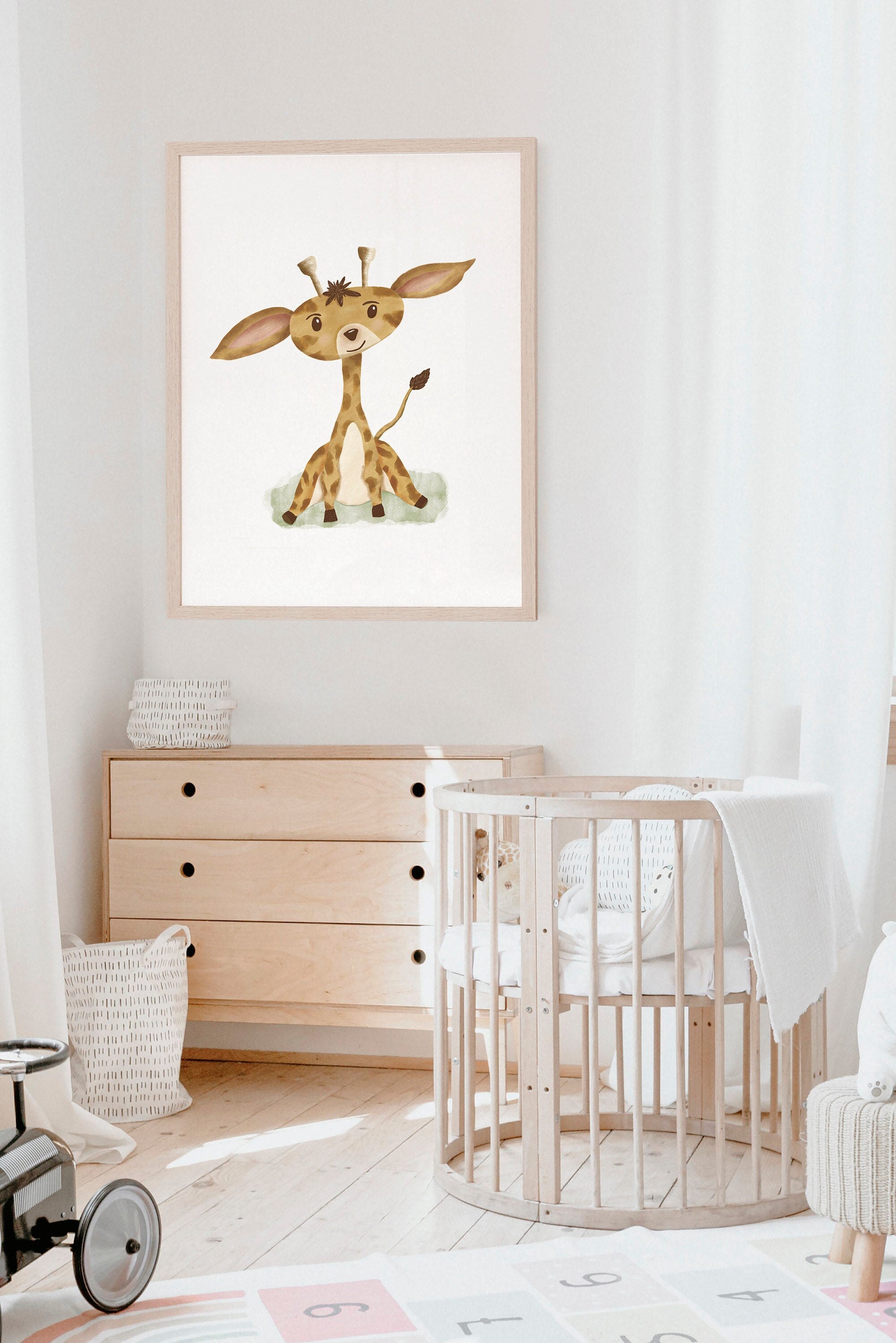 Giraffe Wandbild Giraffe Kinderzimmer Druck Giraffe Modern | Etsy