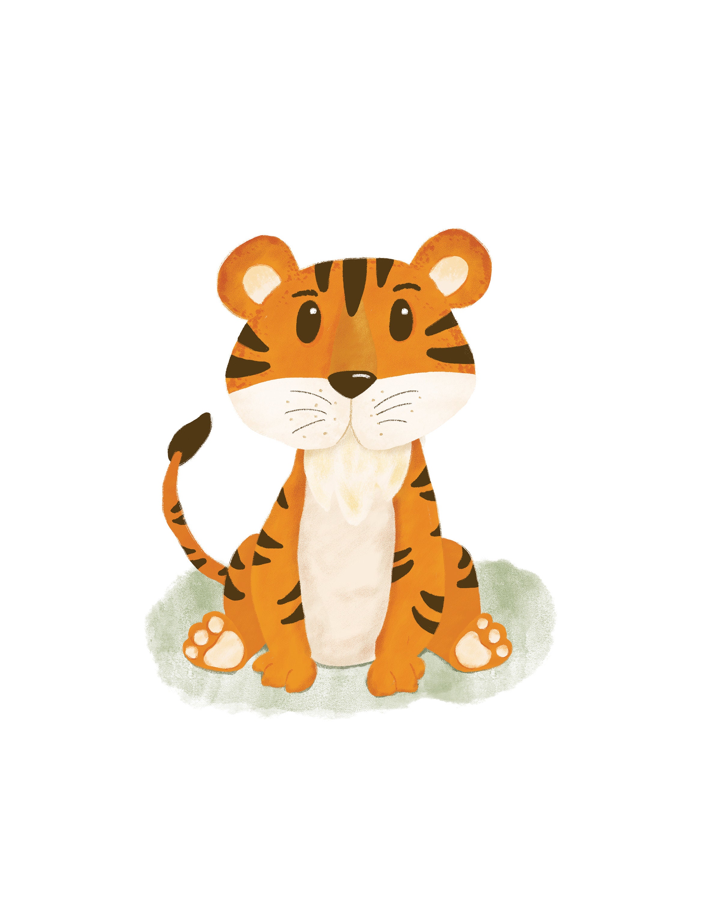 Tiger Wall Art Tiger Nursery Print Tiger Modern Nursery Etsy