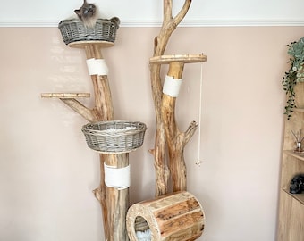 Cat Tree | Cat Tower  | Indoor | Cat Furniture | Rustic Cat Tree | Natural Cat Tree | Wooden Cat Tree