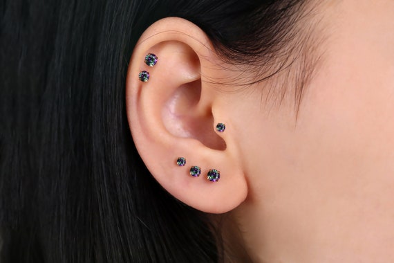 316L Surgical Steel Sand Paper Ultra Glitter Heart Earring Studs 316L Surgical Steel Sand Paper Ultra Glitter Heart Earring Studs