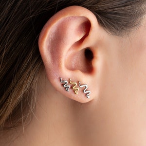 20G/18G/16G Snake Push Pin Labret Stud• Threadless Flatback Earring• Tragus Stud• Flat Back Stud • Helix Stud • Cartilage Stud • Nose Stud