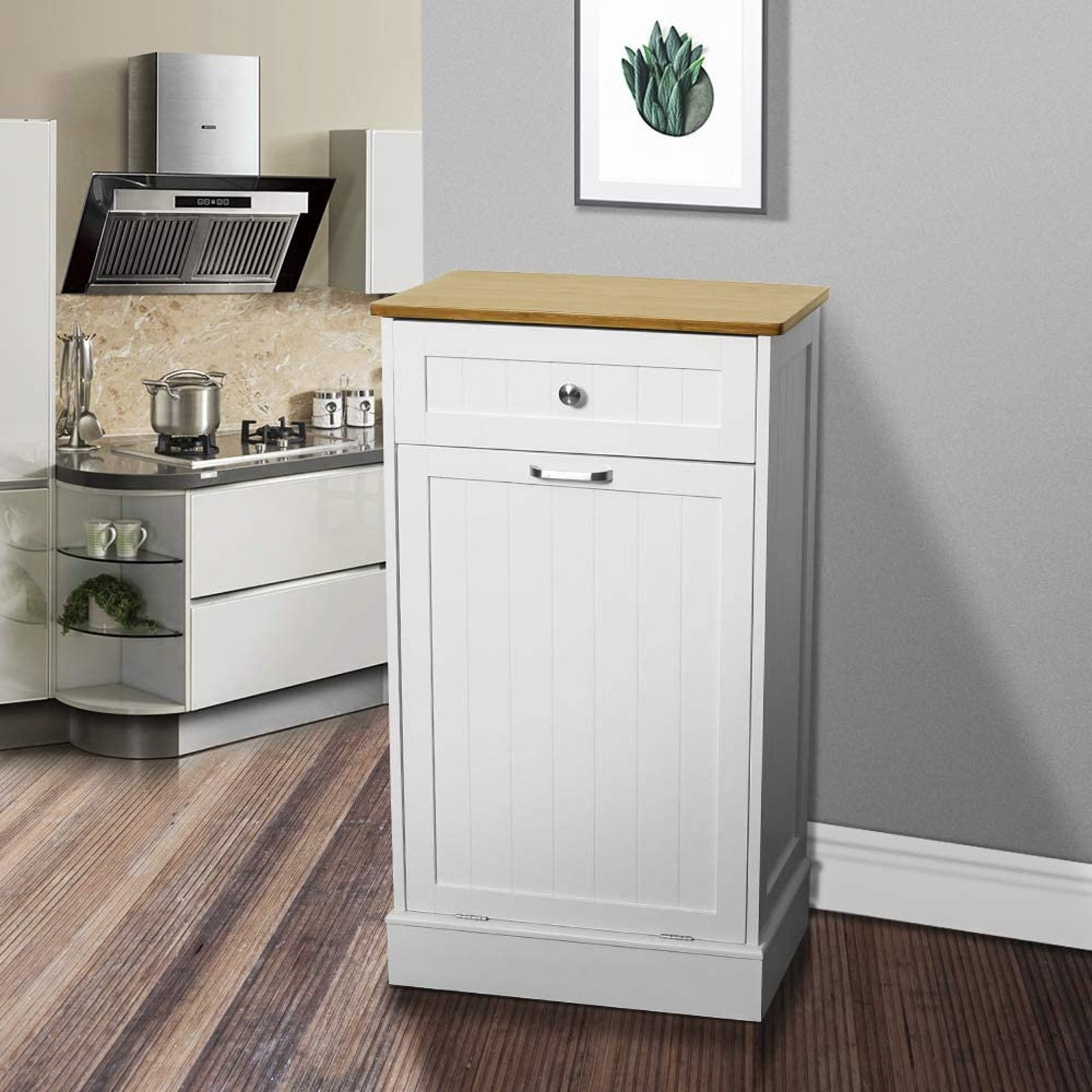 Wooden Tilt Out Trash Bins for Kitchen Etsy
