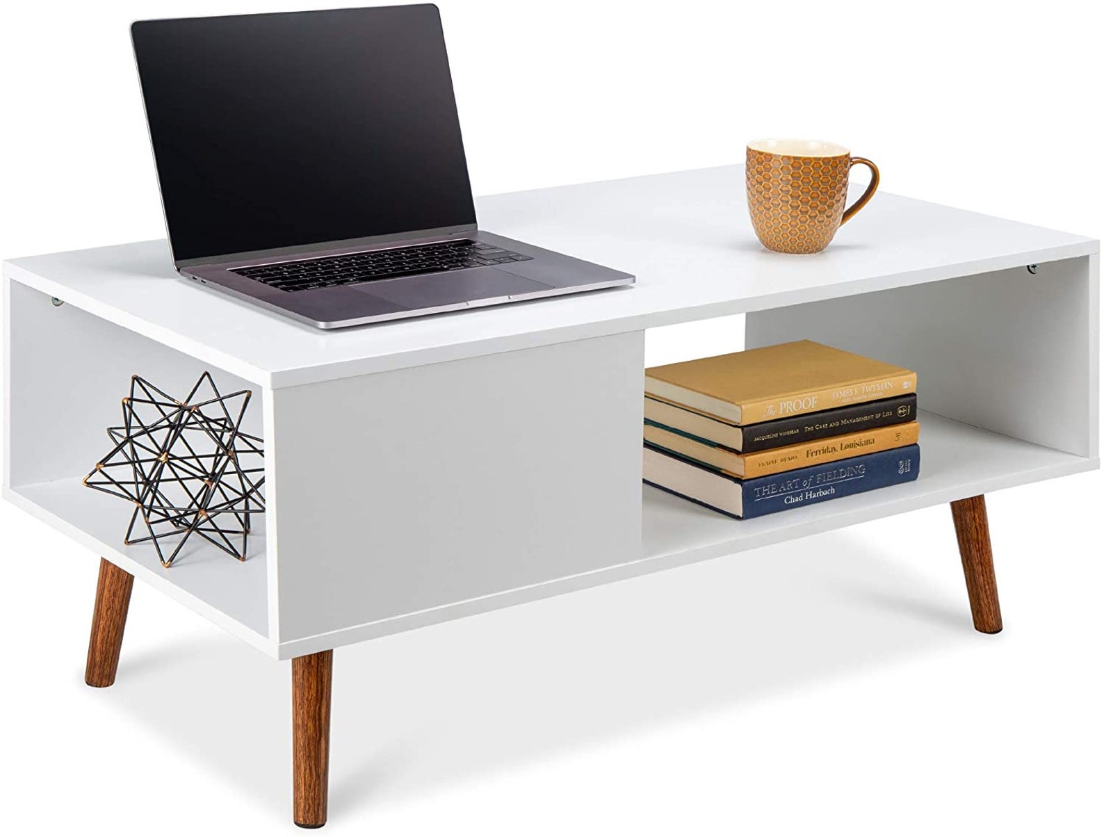 Mid Century Modern White Coffee Table for Living Room Indoor | Etsy