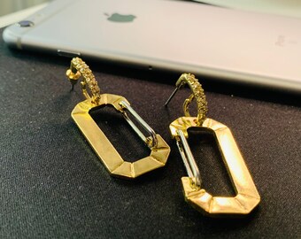 Diamond Key Clip Earrings #4