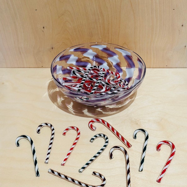 Glass Candy Cane Ornament Etsy
