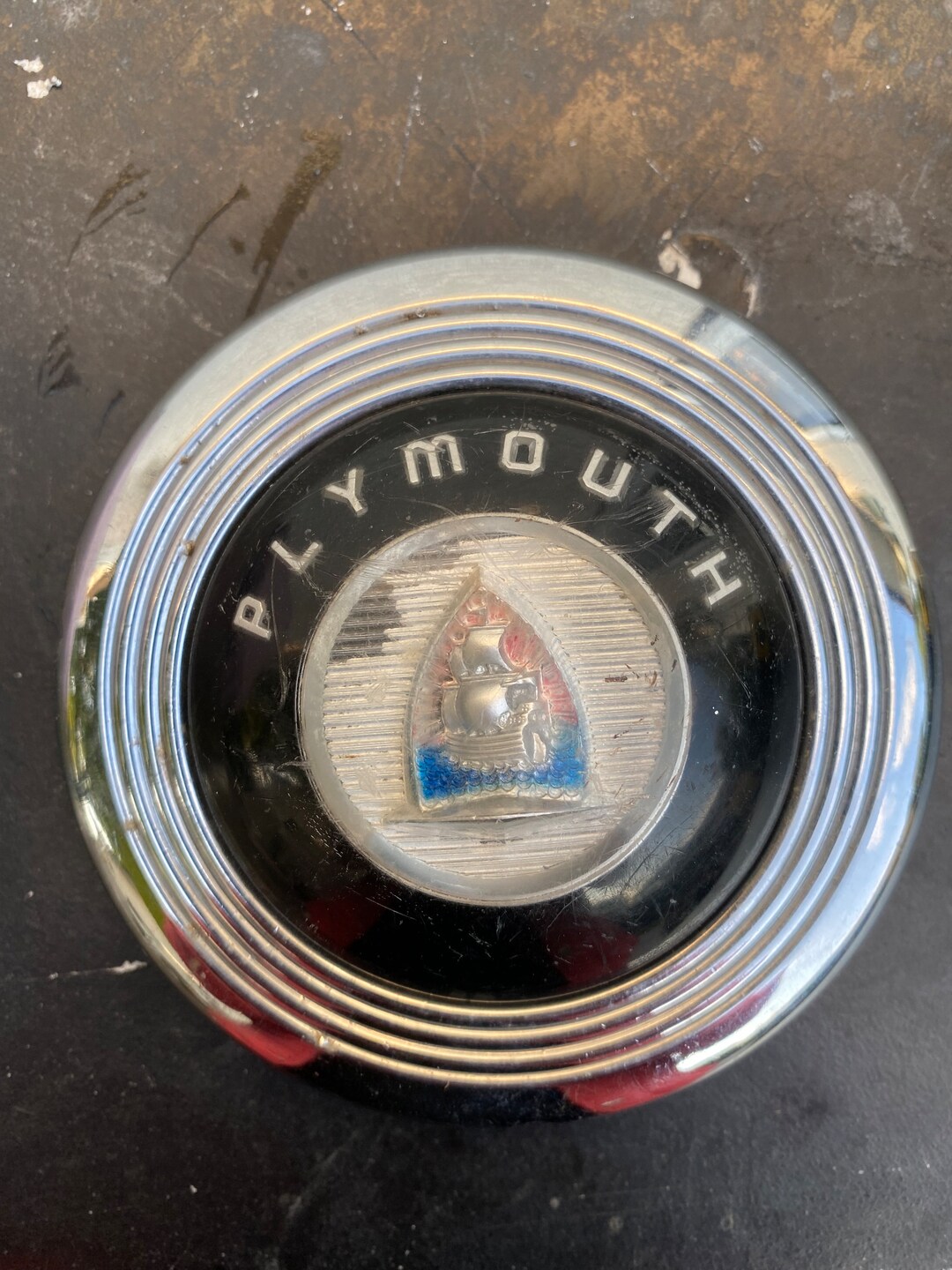 Vintage 1946 1948 Plymouth Horn Button Etsy