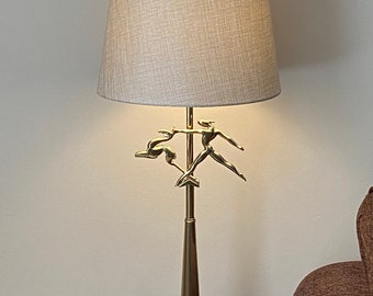 Vintage MCM Art Deco Style Table Lamp