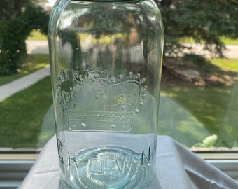 Antique Crown Quart and a Half Canning Jar